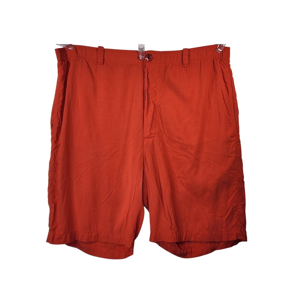 Jams World Board Shorts Small Orange High Rise Vintage Hawaiian Surf Beachwear‎